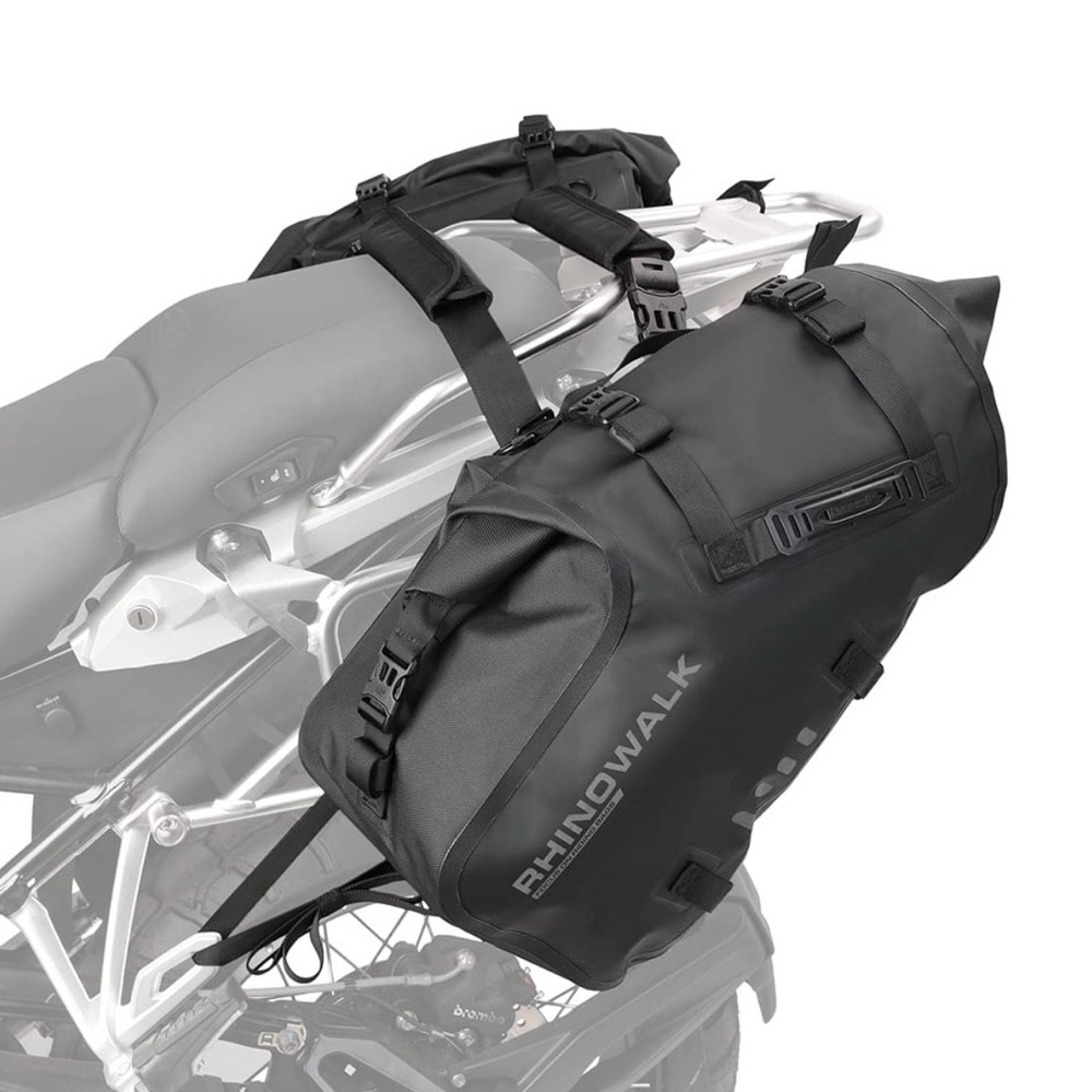 USED damaged Rhinowalk Saddlebags 48L(24L*2) Motor Side Bags Travel Luggage